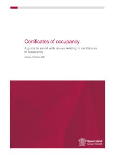 Certificate of occupancy