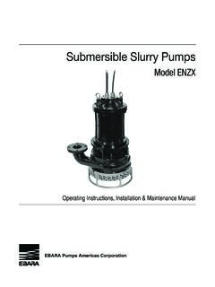 Submersible Slurry Pumps - Ebara Pump