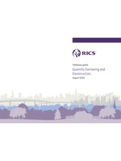 Pathway guide Quantity Surveying and Construction - RICS