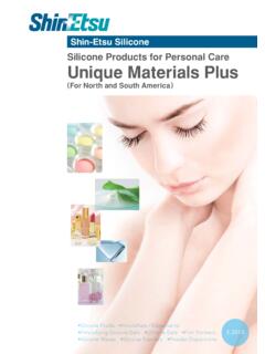 Silicone Products for Personal Care 'Unique Materials Plus'
