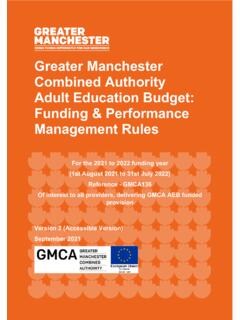Greater Manchester Combined Authority Adult Education ...