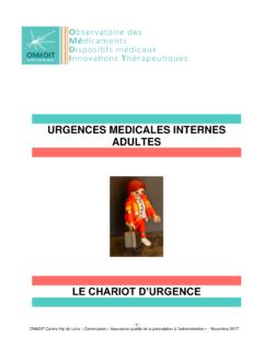 LE CHARIOT D’URGENCE - omedit-centre.fr