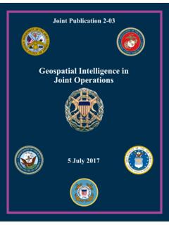 JP 2-03, Geospatial Intelligence in Joint Operations