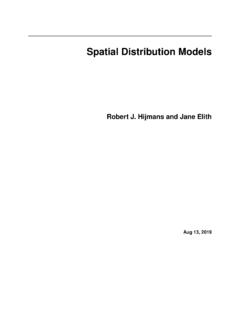 Spatial Distribution Models - Spatial Data Science with R
