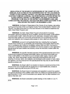 RESOLUTION OF THE BOARD OF SUPERVISORS OF THE …