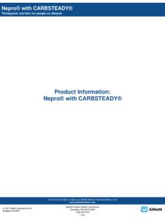 Nepro with CARBSTEADY Product Information: Nepro with ...