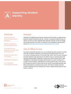 TOOL SET Supporting Student Identity - ncs.uchicago.edu