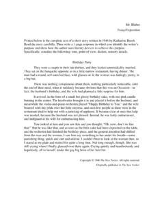 Mr. Blaber Essay/Exposition - rhsweb.org