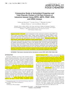 Comparative Study of Antioxidant Properties and Total ...