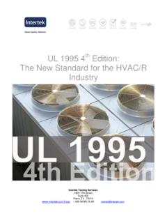 UL 1995 4th Edition: The New Standard for the HVAC/R …