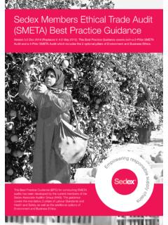 Sedex Members Ethical Trade Audit (SMETA) Best Practice ...