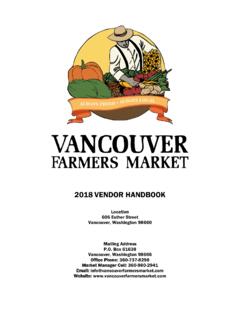 VENDOR HANDBOOK - Vancouver Farmers Market