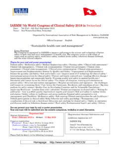 IARMM 7th World Congress of Clinical Safety 2018 in ...