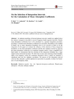 On the Selection of Integration Intervals for the ...