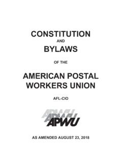 AMERICAN POSTAL WORKERS UNION - apwu.org