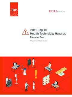 2019 Top Ten Health Technology Hazards (10/2019) - ecri.org