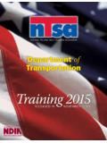 Department of Transportation - training systems