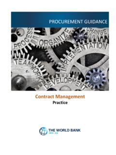 Contract Management - World Bank