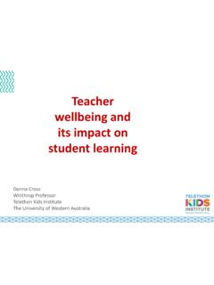 Teacher wellbeing and its impact on student learning