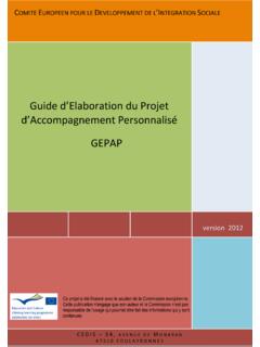 Guide d’Elaboration du Projet d’Accompagnement ...