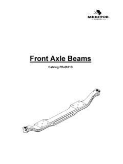Front Axle Beams - truckpartsetc.com