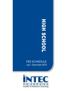 HIGH SCHOOL - INTEC College