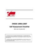 OHSAS 18001:2007 Self Assessment Checklist - HPC.GO.TH