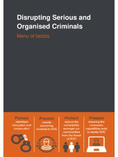Disrupting Serious and Organised ... - College of Policing
