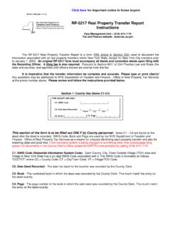 RP-5217 Real Property Transfer Report Instructions