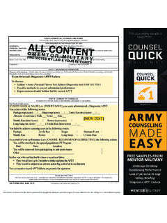 This counseling sample is taken from… Counsel Quick