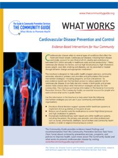 Cardiovascular Disease Prevention and Control