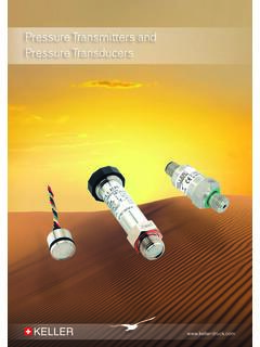Pressure Transmitters and Pressure Transducers