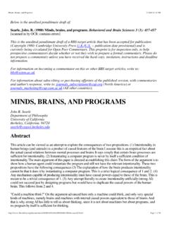 MINDS, BRAINS, AND PROGRAMS - University of …