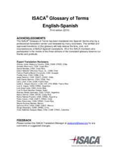 ISACA Glossary of Terms English-Spanish