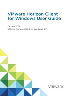 VMware Horizon Client for Windows User Guide - VMware ...