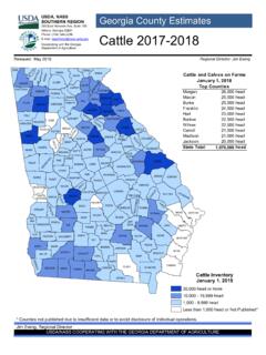 USDA, NASS Georgia County Estimates SOUTHERN REGION …