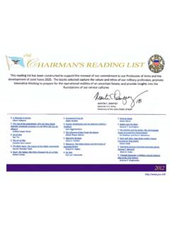 CJCS Reading List 2012 - Joint Chiefs of Staff