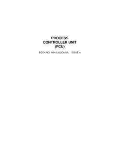 PROCESS CONTROLLER UNIT (PCU) - borgesmahoney.com