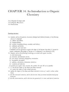 CHAPTER 14: An Introduction to Organic Chemistry