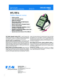 Fieldbus diagnostic monitor - Eaton MTL