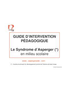 GUIDE D’INTERVENTION P&#201;DAGOGIQUE Le Syndrome …