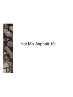 Hot Mix Asphalts 101 - State