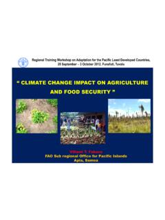 CLIMATE CHANGE IMPACT ON AGRICULTURE AND FOOD …