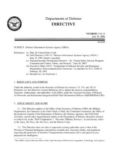 DoD Directive 5105.19, July 25, 2006