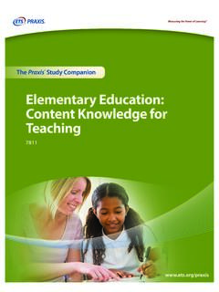 Elementary Education: Content Knowledge for Teaching …
