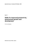 Report V - Skills for improved productivity, employment ...