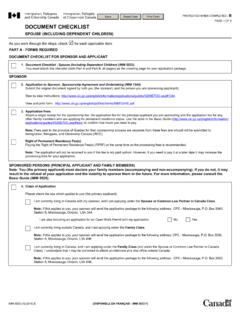 IMM 5533 E : Document Checklist - Spouse (Including ...