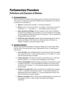 TYPES OF MOTIONS--DEFINITIONS AND EXAMPLES