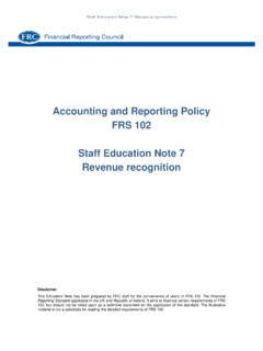 Accounting and Reporting Policy FRS 102 Staff Education ...