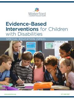 Evidence-Based Interventions for Children with Disabilities